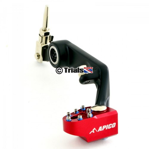 Apico Elite Beta EVO 2T/4T Rear Brake Lever - 2009-2024 - Black/Red