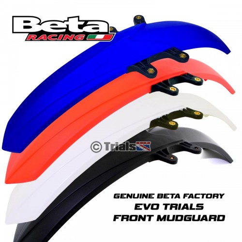 Genuine Beta Evo Trials Front Mudguard - Black, Blue, Red or White -2009 Onwards
