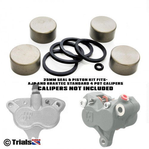 Braktec/AJP 4 Pot 25mm Caliper Repair Kit - GasGas/Sherco/Montesa/Scorpa/Beta