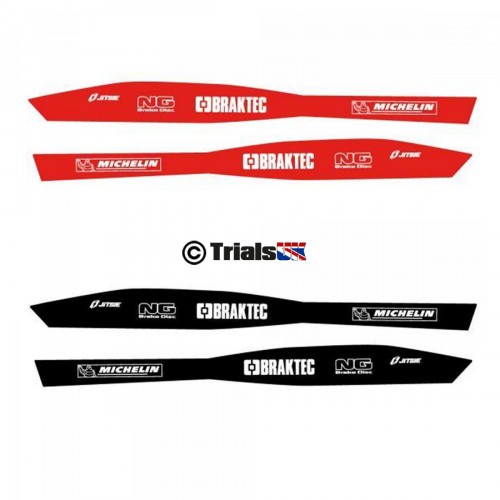 Jitsie GasGas Swingarm Decals - Michelin Braktec NG Logo 2019 - Onwards