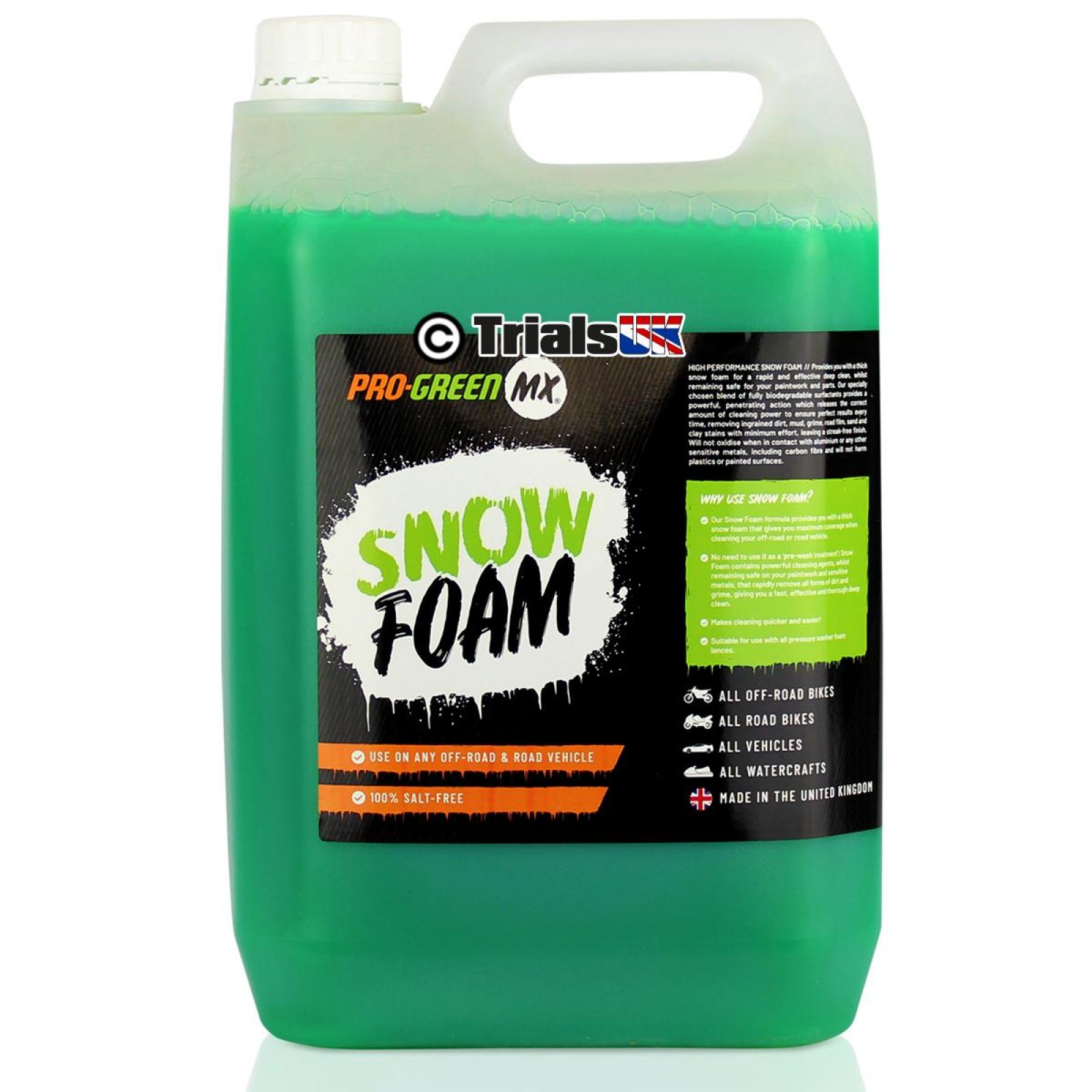 Pro Green Snow Foam Bike CleanerSalt Free 5L