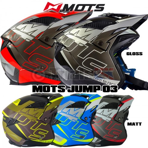 MOTS JUMP UP03 Trials Riding Helmet with Drop Down Visor