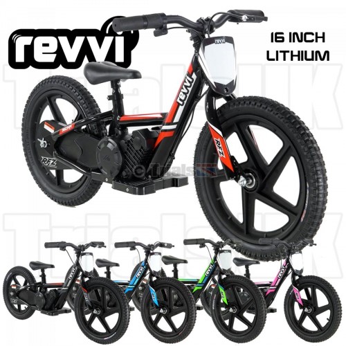 REVVI 16 Inch Electric Balance Bike 24V Lithium Battery Powered Offroad Bike 