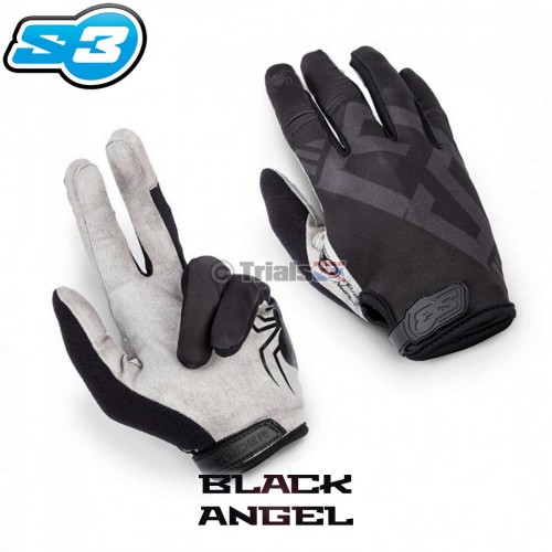 S3 2022 Black Angel Spider Trials Riding Glove