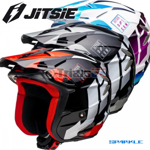 Jitsie HT2 SPARKLE Lightweight Fibreglass Helmet In 3 Colours