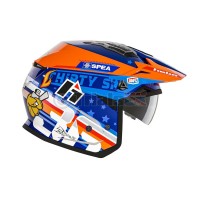 Hebo 2025 TONI BOU 36 Zone 5 Trials Riding Helmet With Clear Visor