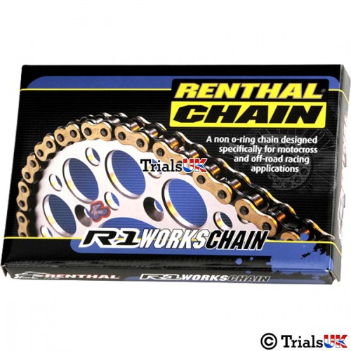 Renthal 428 R1 Gold Chain Heavy Duty 134 Links - Split Link Included