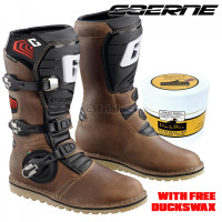 Gaerne Balance Oiled Leather Trials Boots Plus FREE Duckswax Waterproof Polish 