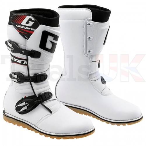 Gaerne 2023 Balance Trials Boot in White With Free Duckswax