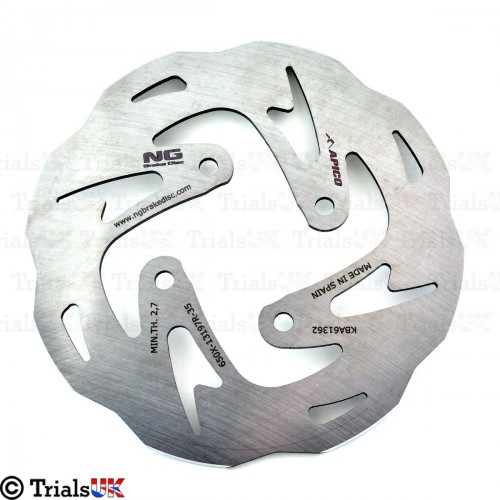 NG650X RACING Wavy Trials Rear Brake Disc - GasGas Sherco TRS Vertigo Scorpa