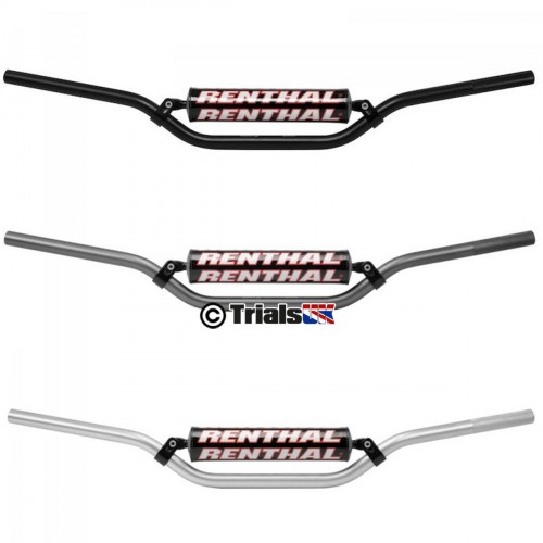 Renthal 7/8 Crossbrace Trials Handlebar With Bar Pad - Available In 3 Colours And Rises