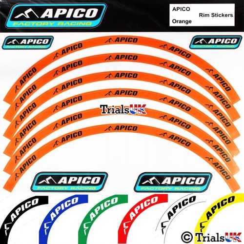 Apico Heavy Duty Wheel Rim Sticker Kit for 18 and 21 Inch trials rims