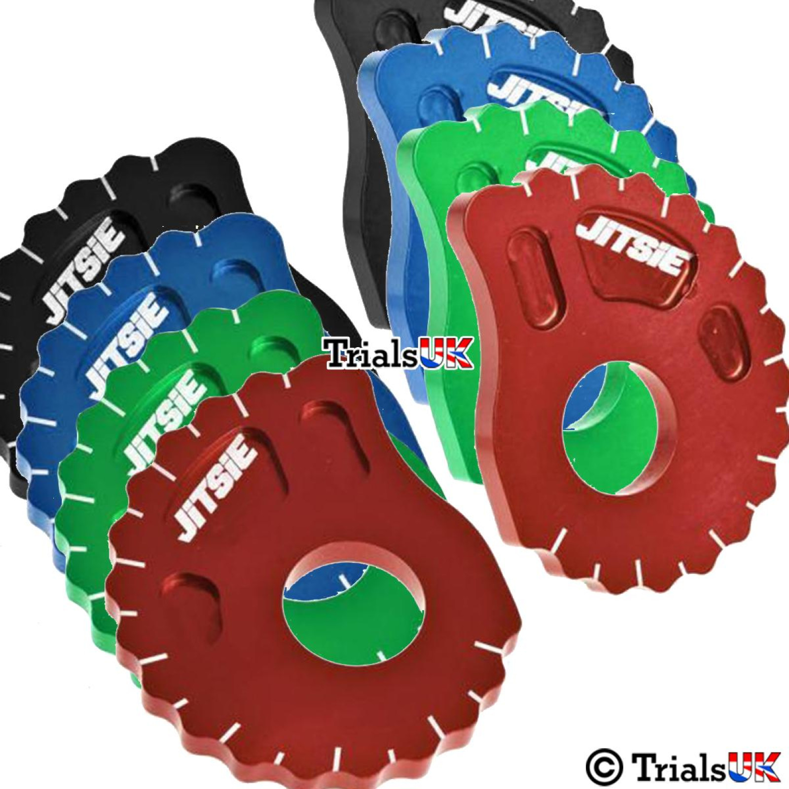 CSP Trials Bike Snail Cam Chain Adjusters – Blue, 17mm, For Beta Scorpa Sherco Montesa