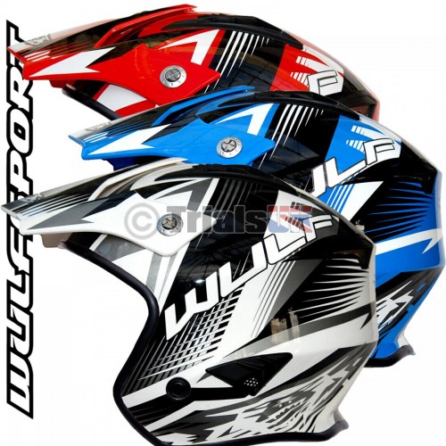 Wulf ASPECT Trials Riding Off-road Helmet Open Face With Visor