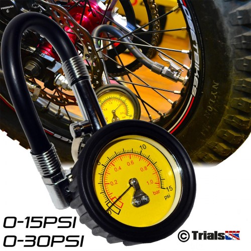 Apico High Accuracy Tyre Pressure Gauge 0-15 PSI or 0-30 PSI
