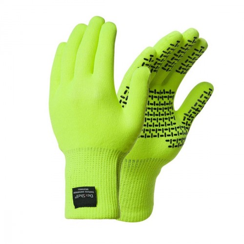 DexShell TouchFit Waterproof Gloves Hi-Viz Yellow 