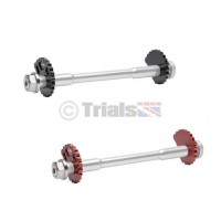 Jitsie Rear Wheel Axle with Anodised Snail Cams - GasGas/Sherco/Montesa/Vertigo/Scorpa Twenty